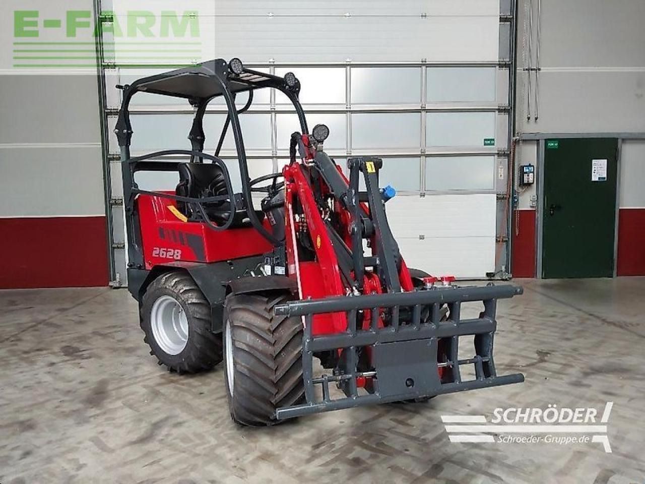 2024 Schäffer 2628 mini excavator, front three-quarter view