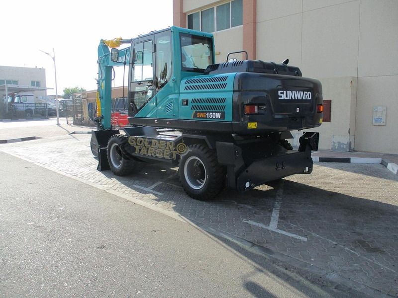 2024 Sunward SWE150W wheel excavator, rear three-quarter view