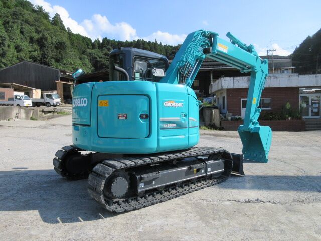 2023 Kobelco SK80UR-6E mini excavator, rear three-quarter view