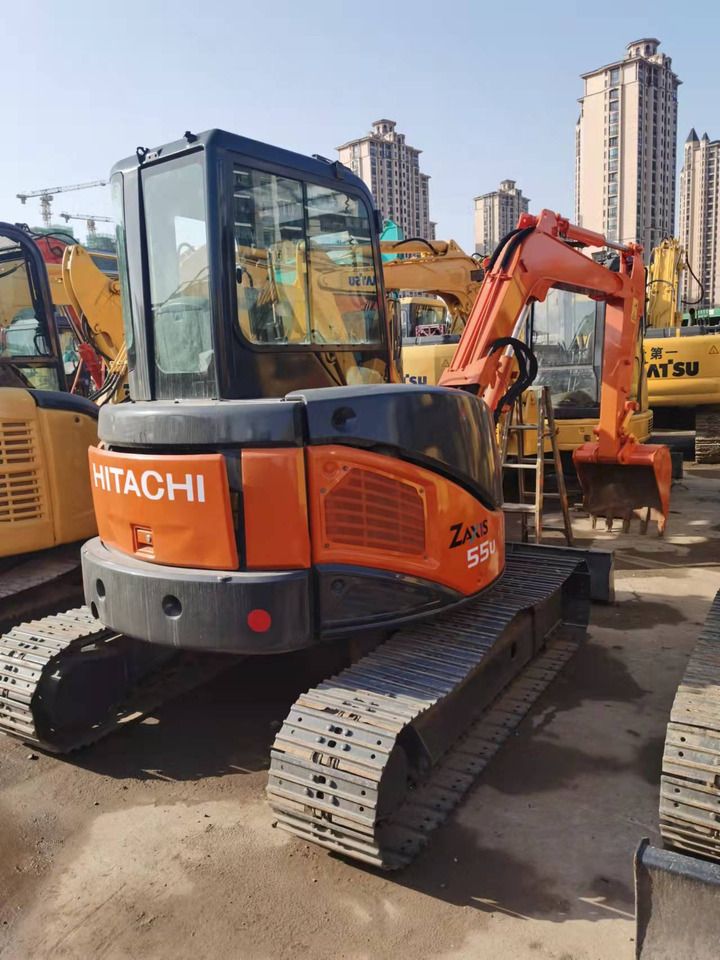 2017 Hitachi Zaxis 55U mini excavator, rear three-quarter view 2017 Hitachi Zaxis 55U mini excavator, rear three-quarter view