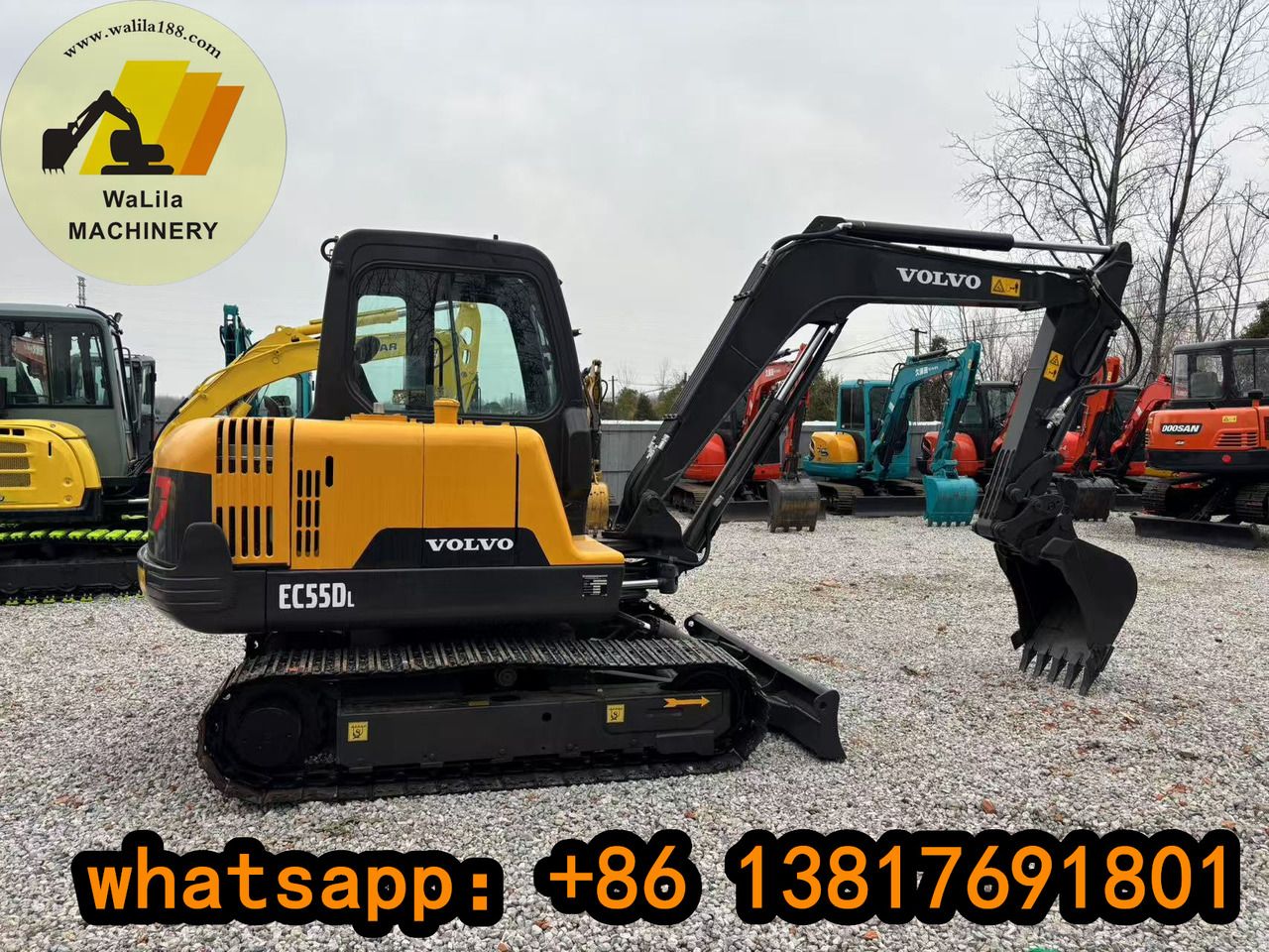 2022 Volvo EC55D mini excavator side view 2022 Volvo EC55D mini excavator side view