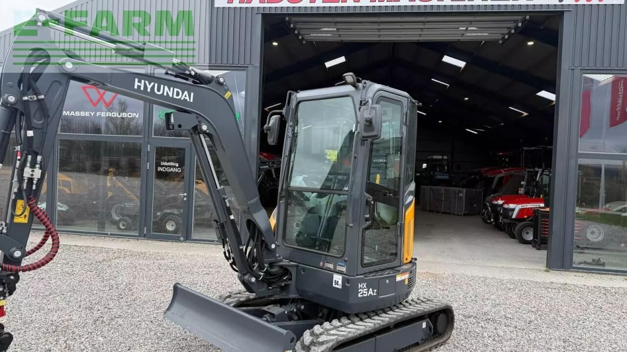 2026 Hyundai HX 25A Z mini excavator, front three-quarter view 2026 Hyundai HX 25A Z mini excavator, front three-quarter view