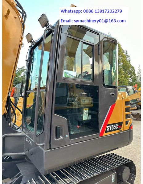 2023 Sany SY55C Pro mini excavator cab view