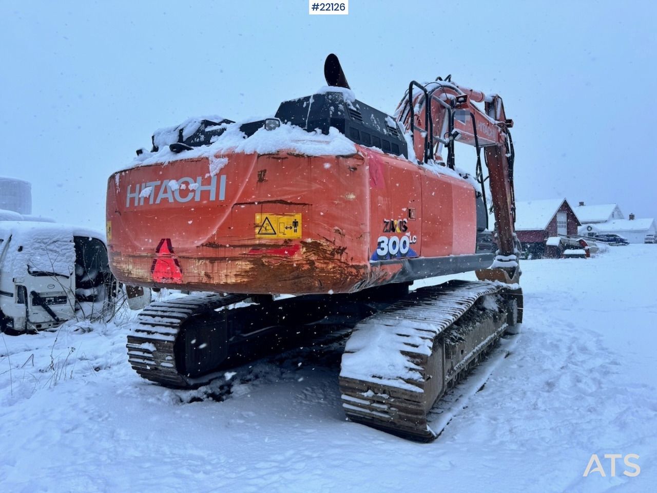 2019 Hitachi Zaxis 300LC crawler excavator, rear three-quarter view