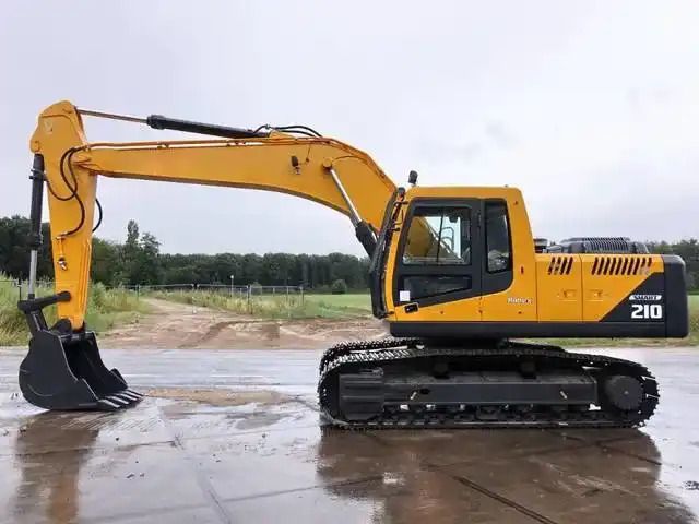 2024 Hyundai 210 crawler excavator, side profile view