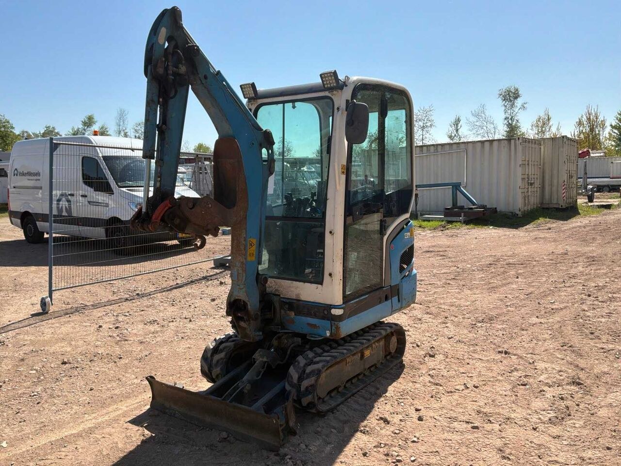 2014 Kubota KX016-4 mini excavator, front three-quarter view
