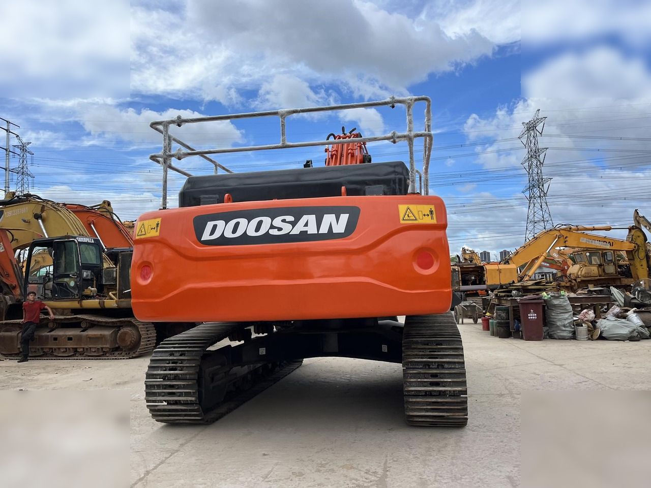 2023 Doosan DX340LC crawler excavator rear view