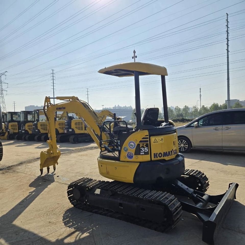2023 Komatsu PC35 MR mini excavator, rear three-quarter view