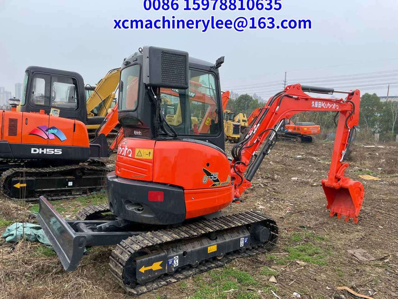 2023 Kubota U35 mini excavator, rear three-quarter view 2023 Kubota U35 mini excavator, rear three-quarter view