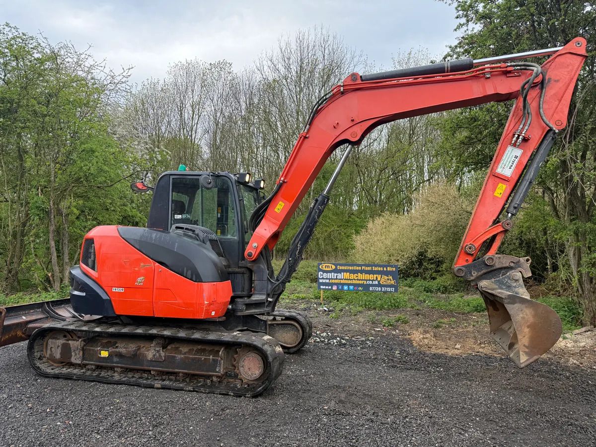 2019 Kubota KX080-4 crawler excavator side profile view 2019 Kubota KX080-4 crawler excavator side profile view