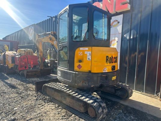 2016 Bobcat E35 mini excavator, rear three-quarter view 2016 Bobcat E35 mini excavator, rear three-quarter view