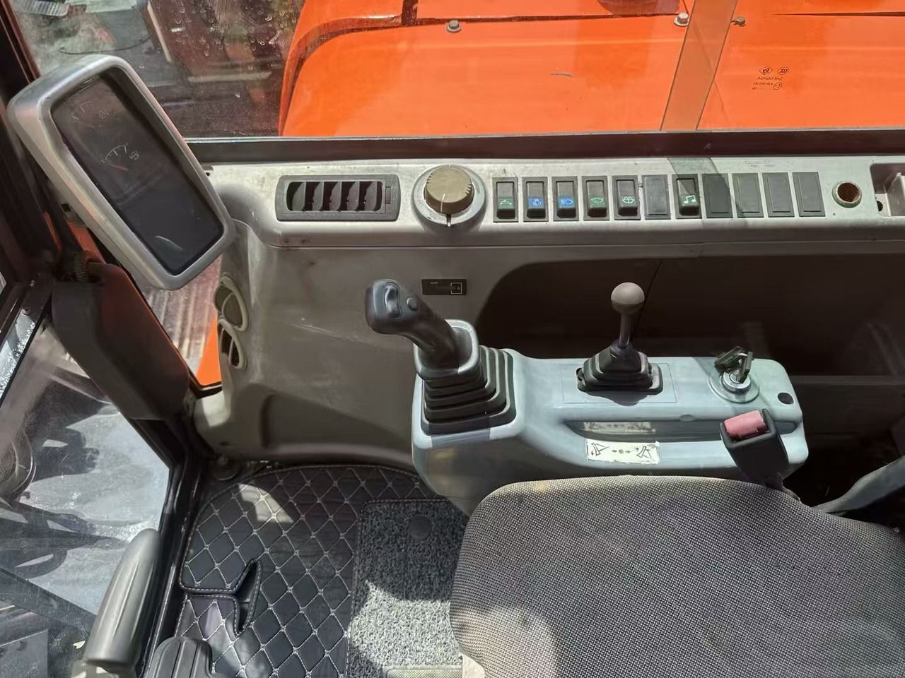 2023 Doosan DX60 crawler excavator interior cab view