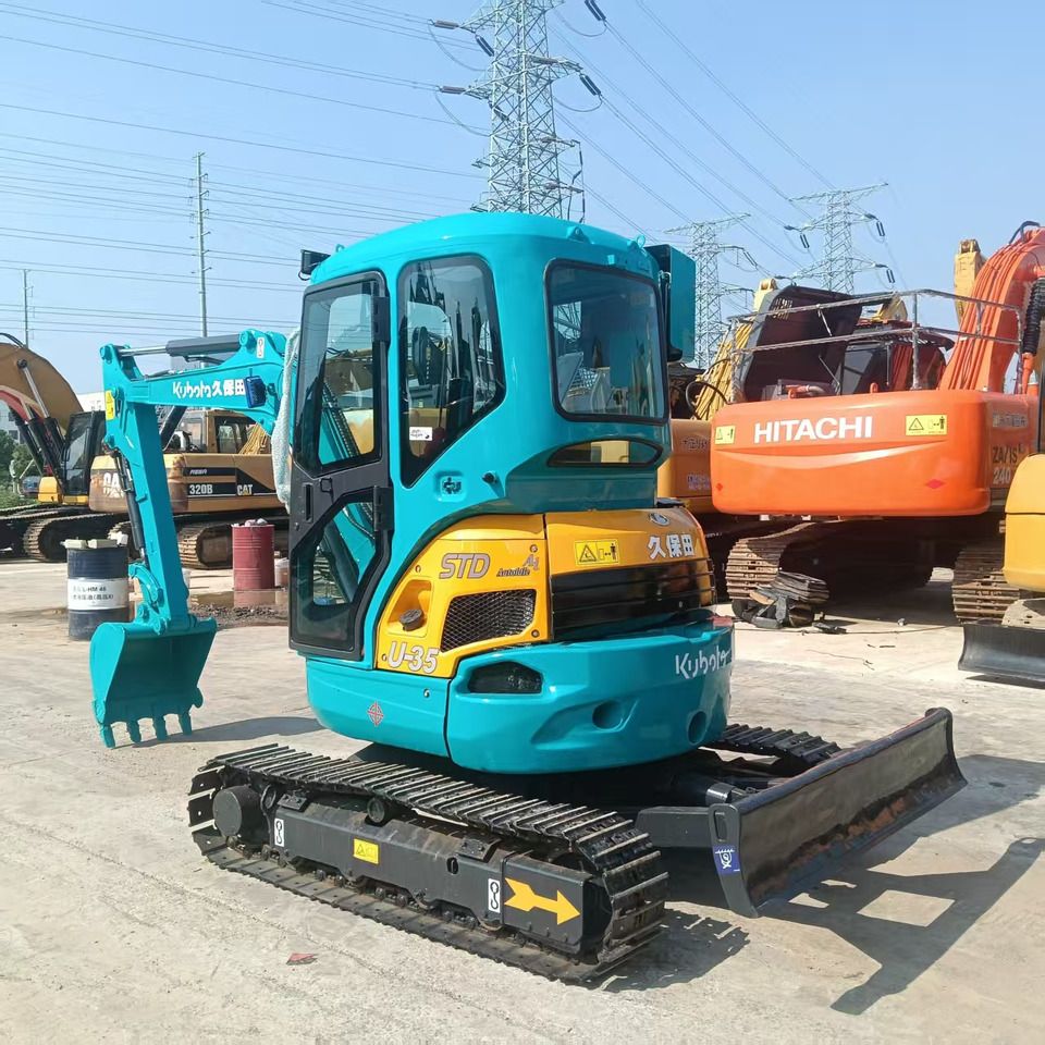 2022 Kubota U35 mini excavator, front three-quarter view
