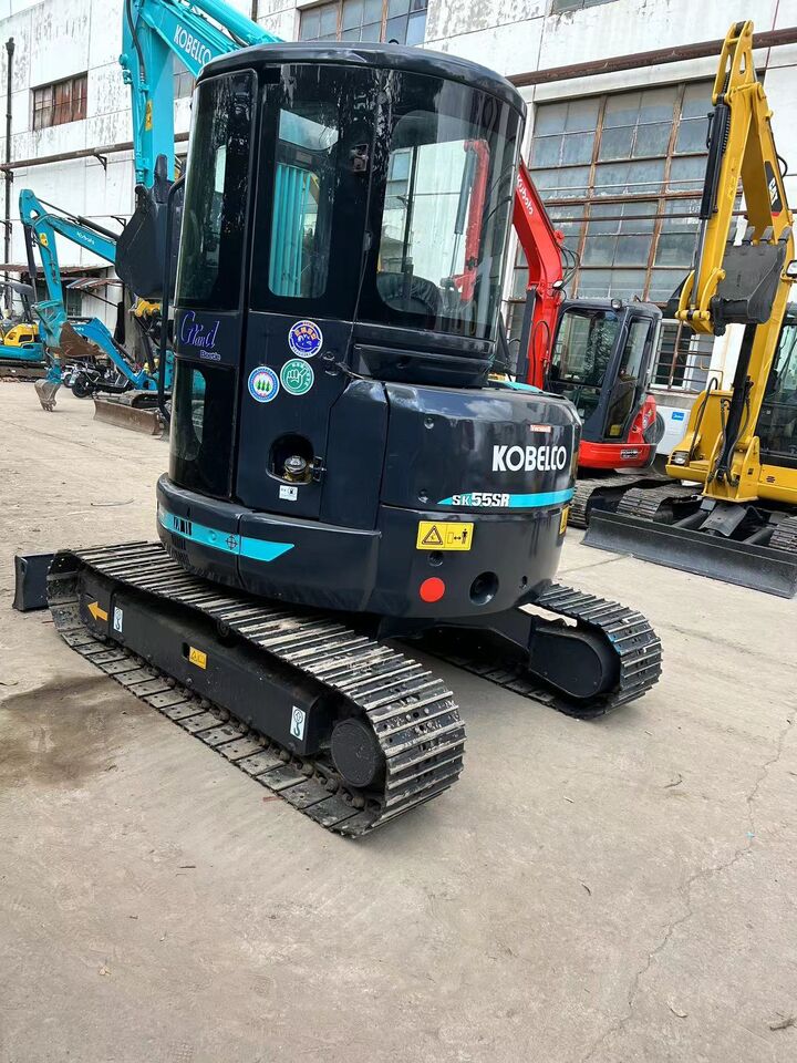 2023 Kobelco SK55SR mini excavator, rear three-quarter view