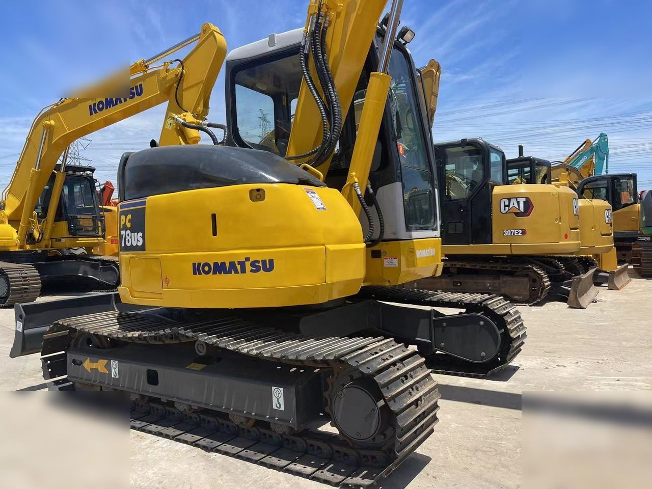 2016 Komatsu PC78US-6 crawler excavator, rear three-quarter view