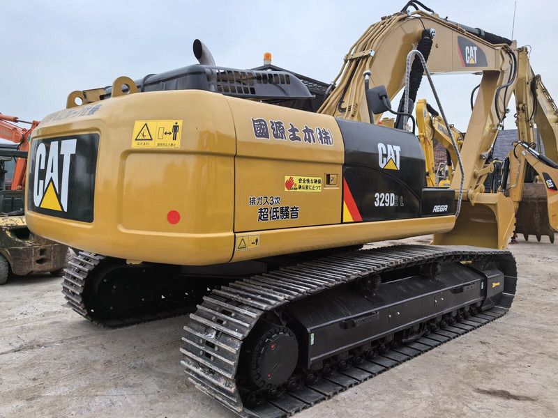 2024 Caterpillar 329D2 crawler excavator, rear three-quarter view 2024 Caterpillar 329D2 crawler excavator, rear three-quarter view