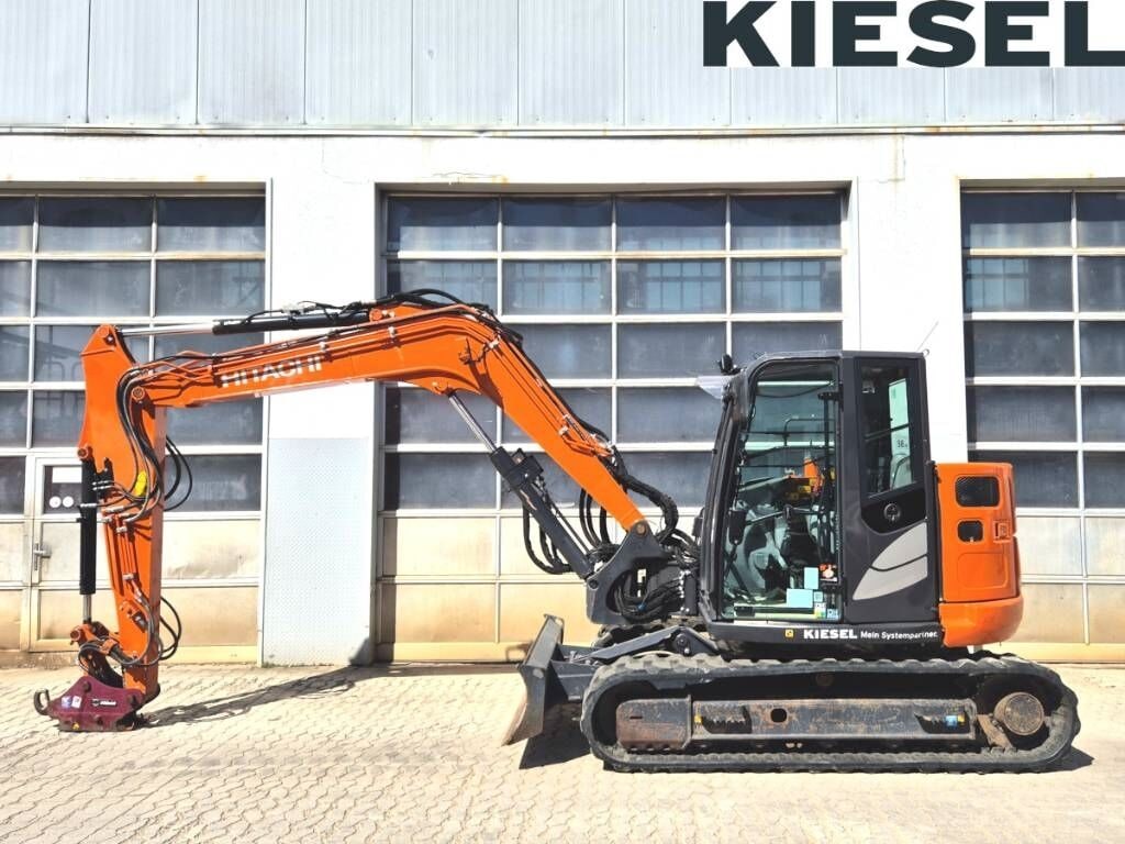 2023 Hitachi ZX85USB-6 mini excavator side view 2023 Hitachi ZX85USB-6 mini excavator side view