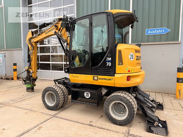 2019 Zeppelin ZM70 wheel excavator, rear three-quarter view