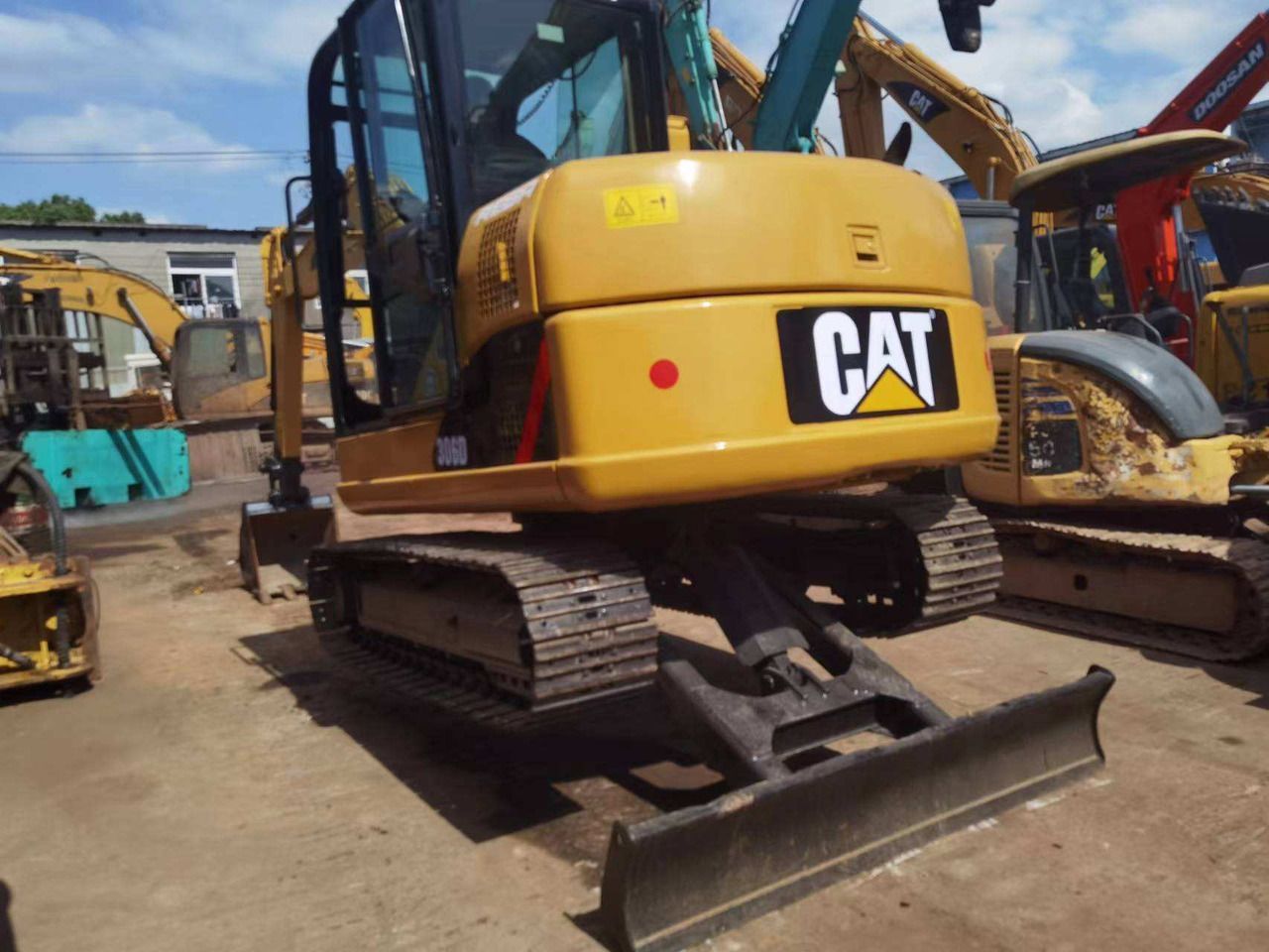 2016 Caterpillar 306D crawler excavator rear view 2016 Caterpillar 306D crawler excavator rear view