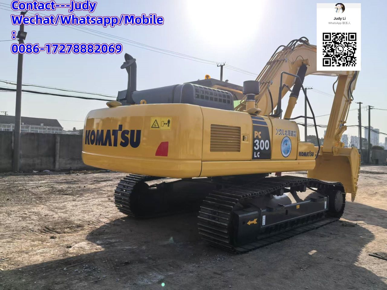 2021 Komatsu PC300LC-8 crawler excavator, rear three-quarter view 2021 Komatsu PC300LC-8 crawler excavator, rear three-quarter view