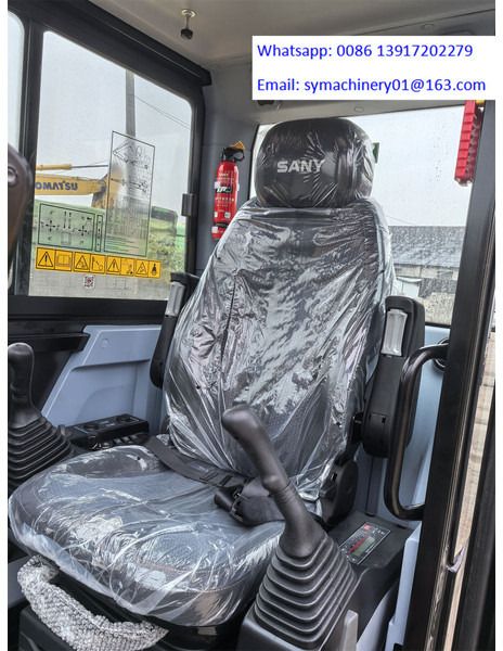 Interior view of 2026 Sany SY55C mini excavator cab