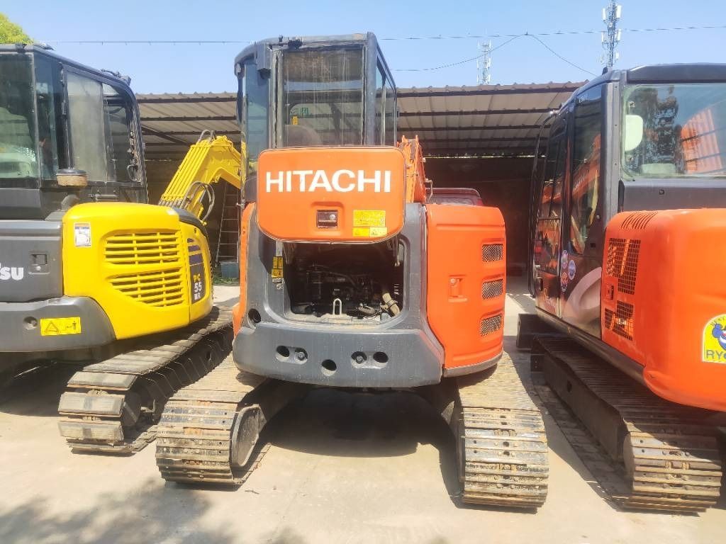 2023 Hitachi ZX55USR-5A mini excavator, rear view 2023 Hitachi ZX55USR-5A mini excavator, rear view