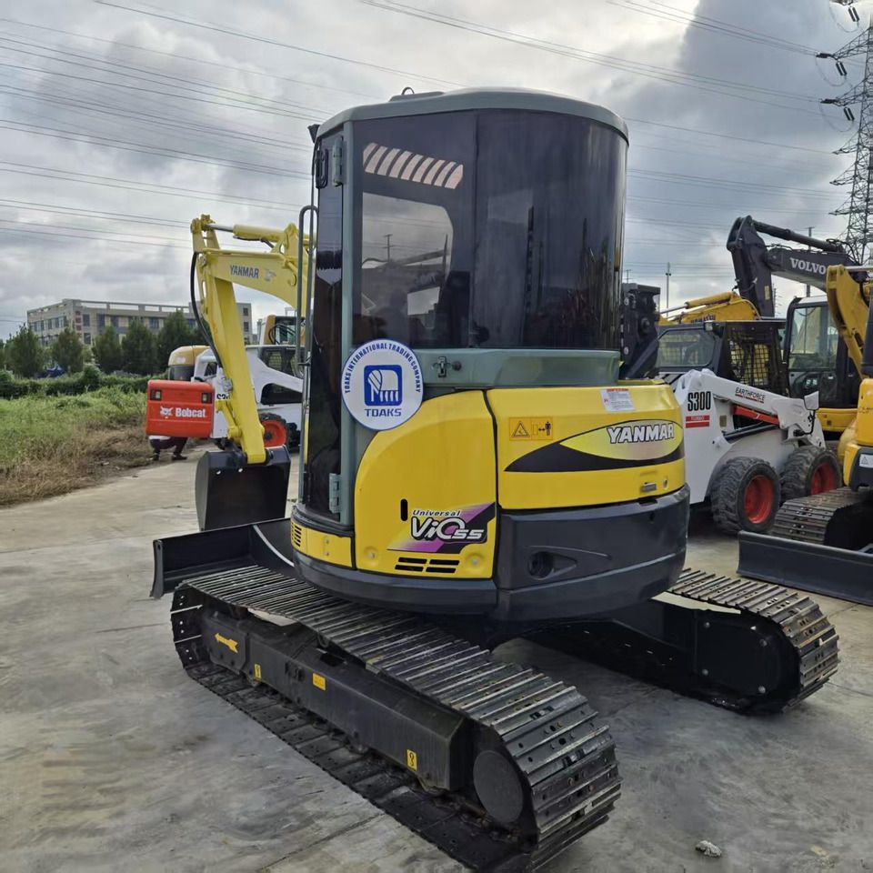 2021 Yanmar ViO55 mini excavator, rear three-quarter view