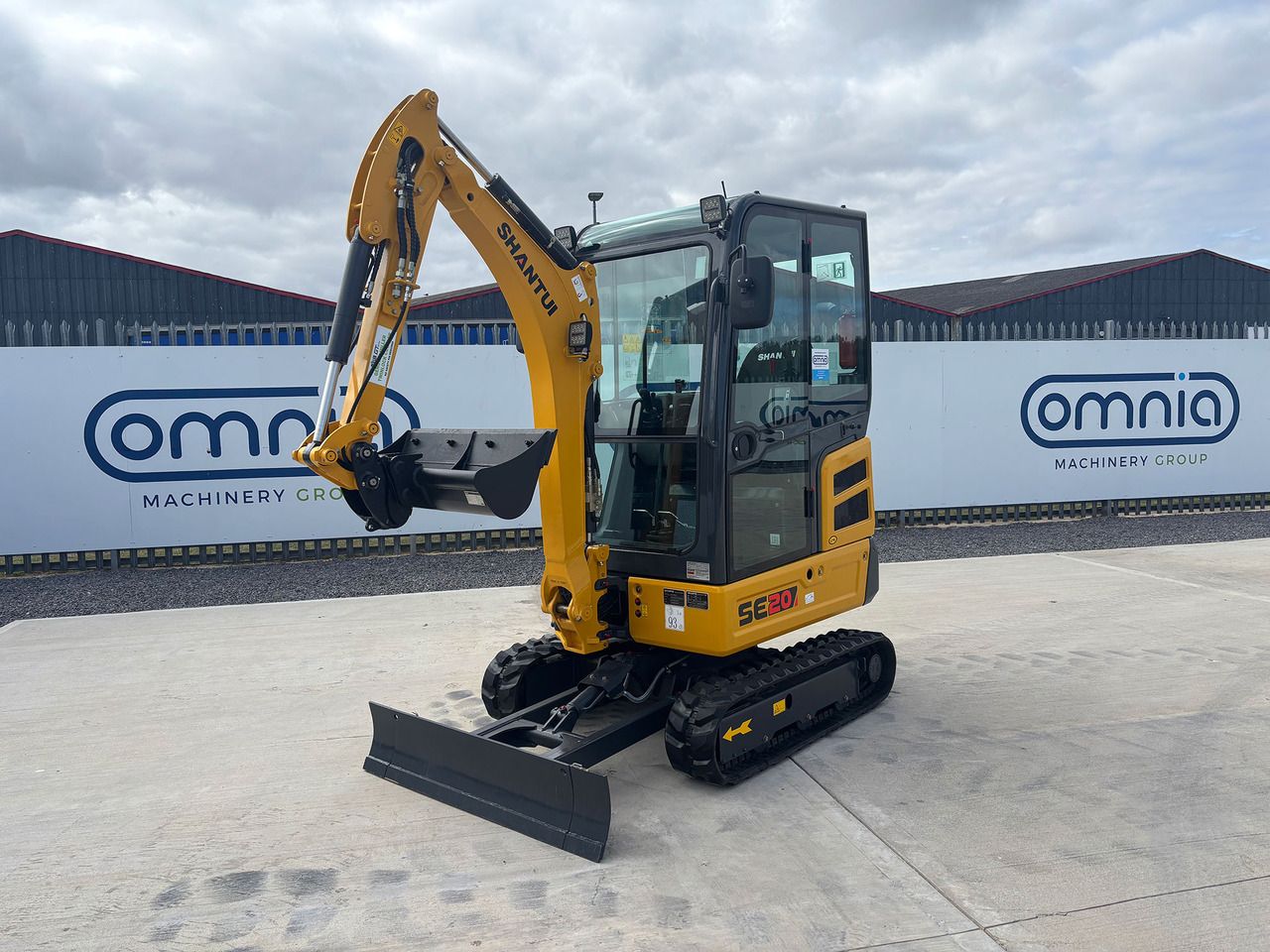 2026 Shantui SE20 mini excavator, front three-quarter view 2026 Shantui SE20 mini excavator, front three-quarter view