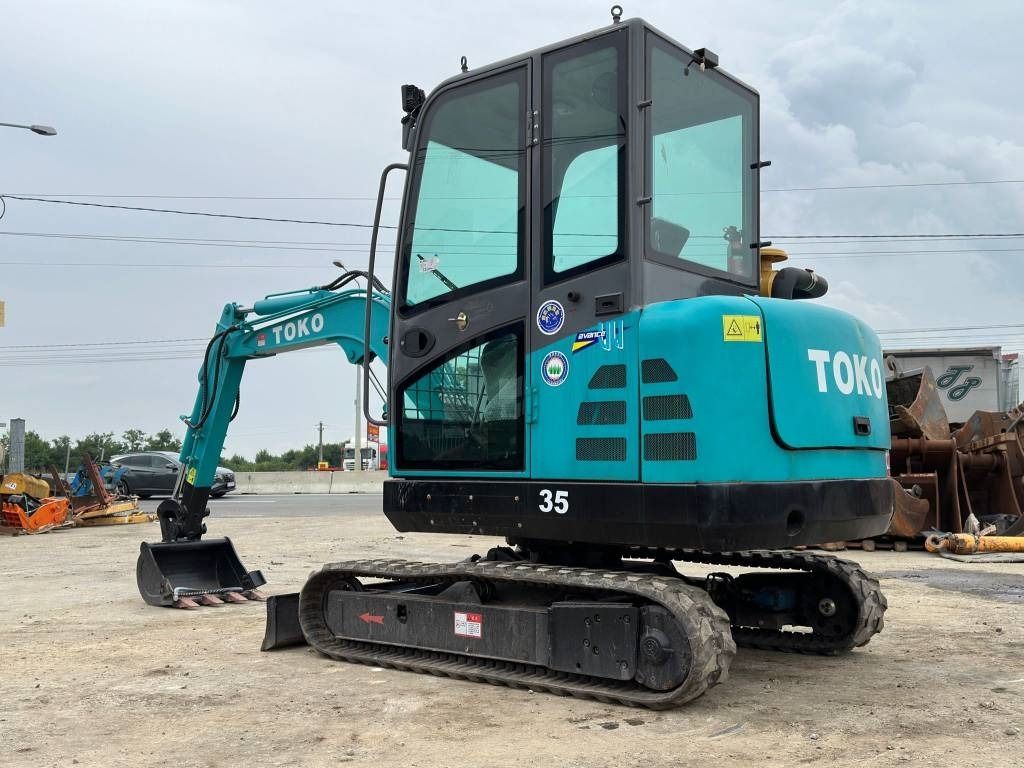 2022 Toko 35 mini excavator, side view 2022 Toko 35 mini excavator, side view
