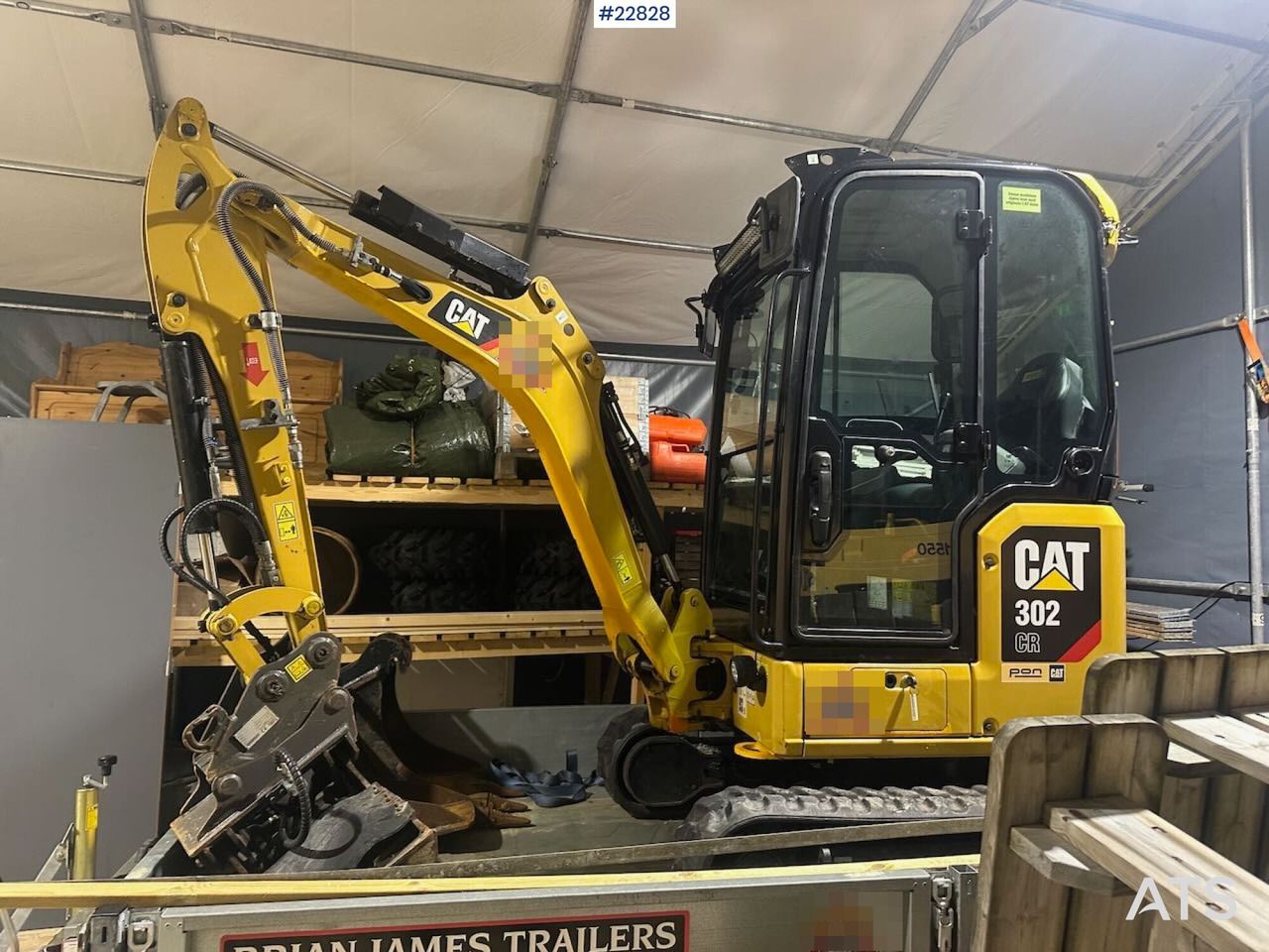 2019 Caterpillar 302CR mini excavator side view