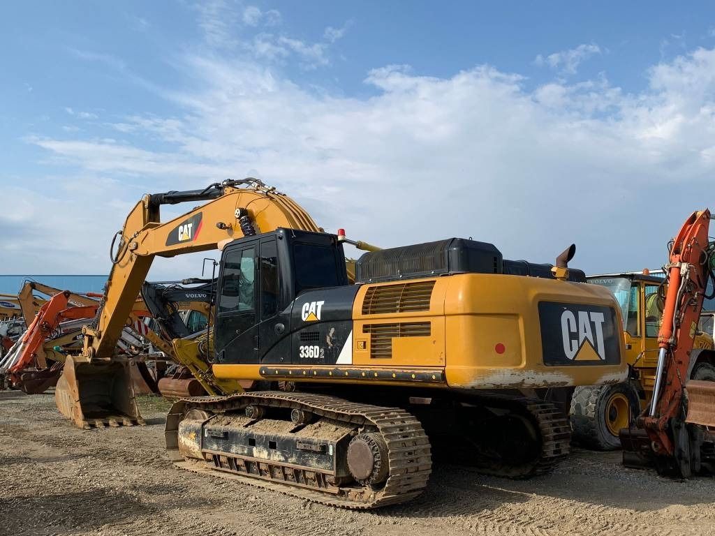 2020 Caterpillar 336D2 crawler excavator, rear three-quarter view 2020 Caterpillar 336D2 crawler excavator, rear three-quarter view