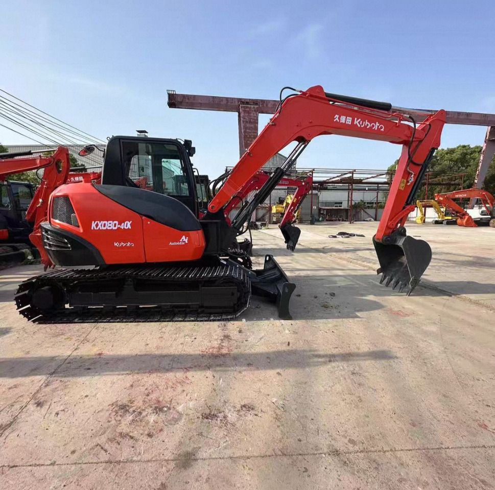 2022 Kubota KX080-4X crawler excavator, side profile view 2022 Kubota KX080-4X crawler excavator, side profile view