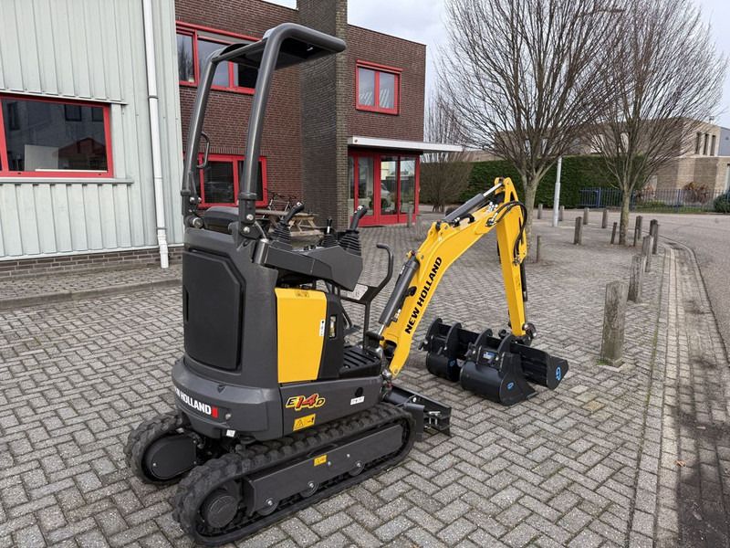 2025 New Holland E14D mini excavator, rear three-quarter view 2025 New Holland E14D mini excavator, rear three-quarter view