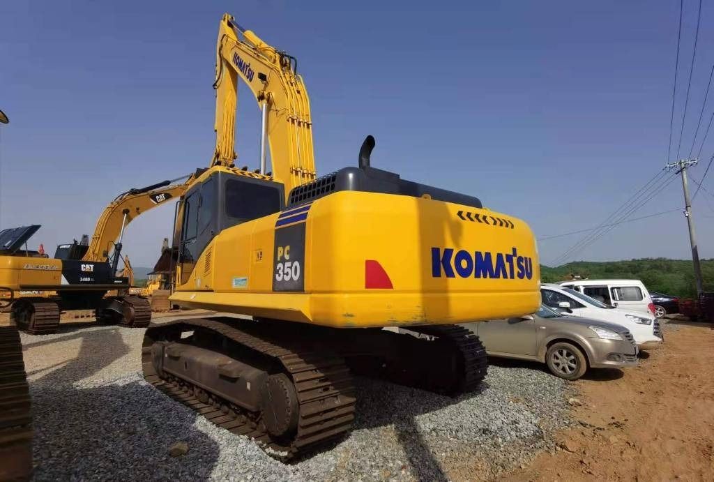2024 Komatsu PC350-7 crawler excavator, rear three-quarter view 2024 Komatsu PC350-7 crawler excavator, rear three-quarter view