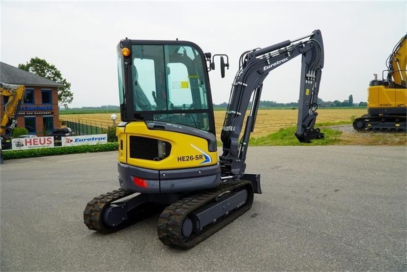 Eurotrac HE26-SR mini excavator, three-quarter front view Eurotrac HE26-SR mini excavator, three-quarter front view