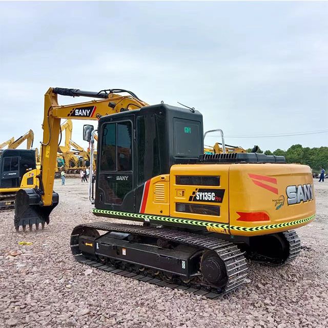 2022 Sany SY135C Pro crawler excavator, rear three-quarter view 2022 Sany SY135C Pro crawler excavator, rear three-quarter view