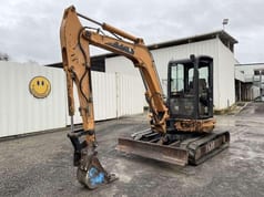 2008 CASE CX50B C mini excavator, side profile view