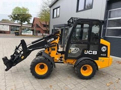 2022 JCB 403 Smart Power High Lift mini excavator, side view
