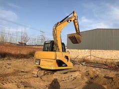 2024 Caterpillar 307D excavator, rear three-quarter view 2024 Caterpillar 307D excavator, rear three-quarter view