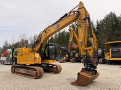 2021 Caterpillar 325-07B crawler excavator, side view