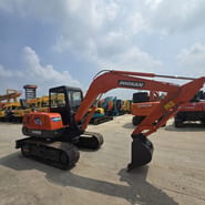 2021 Doosan DH55 mini excavator, side view