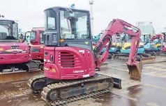 2023 Yanmar VIO 30 mini excavator, three-quarter view 2023 Yanmar VIO 30 mini excavator, three-quarter view