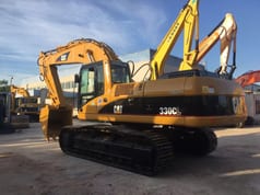 2020 Caterpillar 330CL crawler excavator, rear three-quarter view
