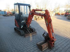 2011 Hitachi ZX18-3 CLR mini excavator, front three-quarter view