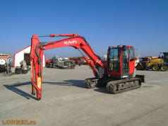 2013 Kubota KX080-3 crawler excavator, side view 2013 Kubota KX080-3 crawler excavator, side view