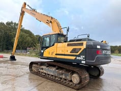 2016 Hyundai HX300LR long reach excavator, rear three-quarter view
