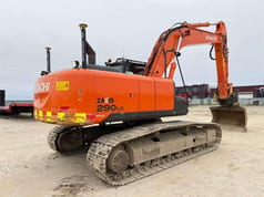 2013 Hitachi Zaxis 290LC crawler excavator, rear three-quarter view