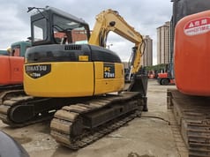 2013 Komatsu PC78US mini excavator, rear three-quarter view