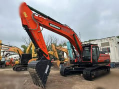 2020 Doosan DX340LC crawler excavator, front three-quarter view 2020 Doosan DX340LC crawler excavator, front three-quarter view