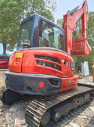 2022 Kubota KX165 crawler excavator, front three-quarter view